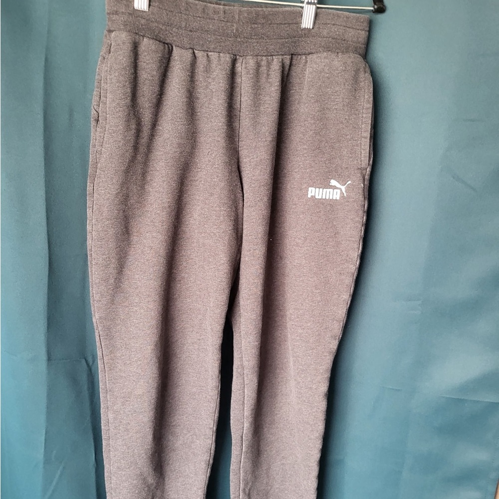 Puma Dark Gray Girls' Fleece Joggers